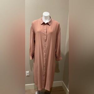 Long tunic shirt dress lightweight